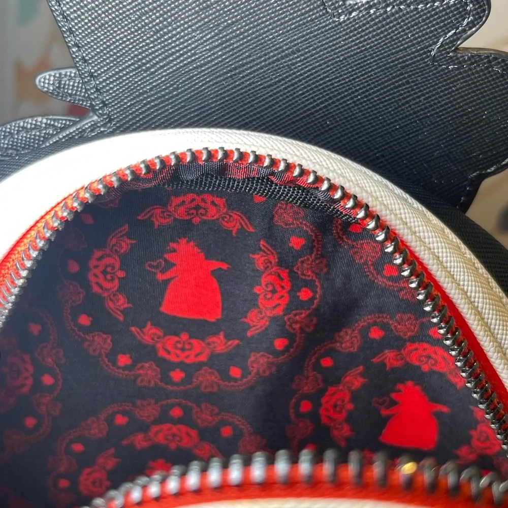 Loungefly Queen of Hearts Character Mini Backpack - Red, Yellow, Black, Green